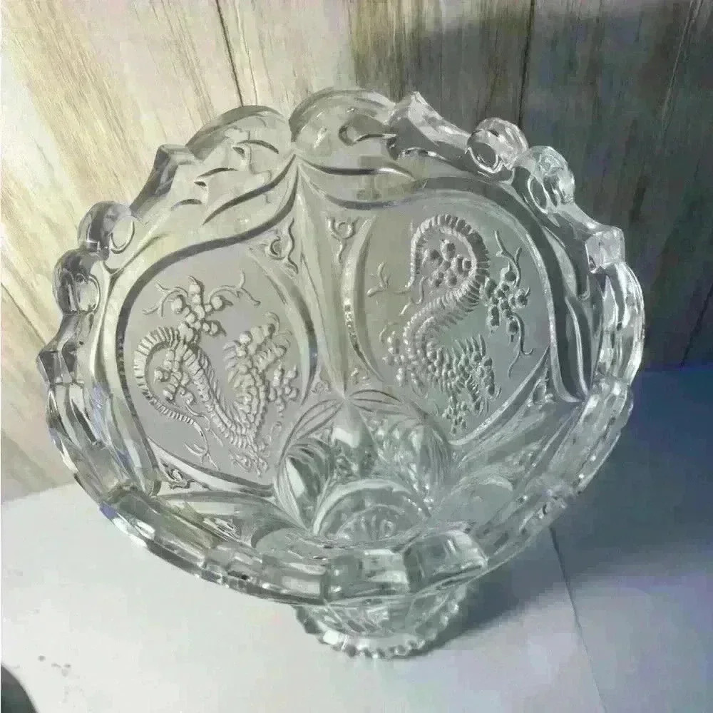 Dragon HOFBAUER BYRDES German Crystal 9" Vase RARE - Picture 2 of 5